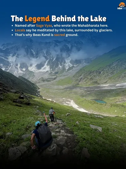 The legend says Sage Vyas, who wrote the Mahabharata, meditated by this lake, which is why Beas Kund is considered sacred ground.
