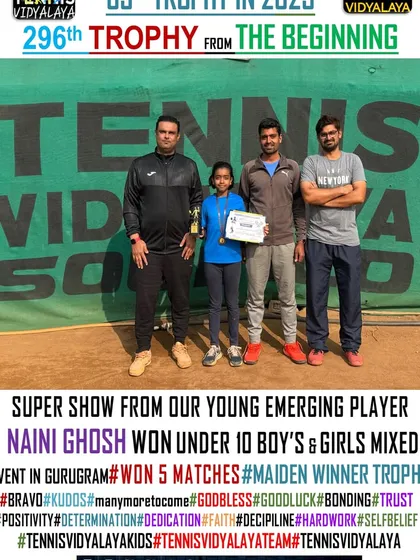 A super show from our young emerging player Naini Ghosh, winning the Under 10 mixed-gender event in Gurugram.
