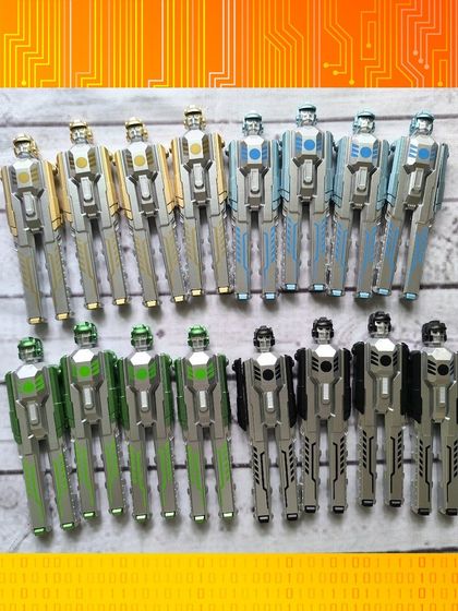 These cool robot pens actually transform! They are a super fun and unique stationery item for a Transformers or robot-themed party.