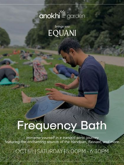 Immerse yourself in a tranquil sonic journey with our Frequency Bath. This session features the enchanting sounds of the Handpan, Ravvast, and more, perfect for deep rejuvenation.