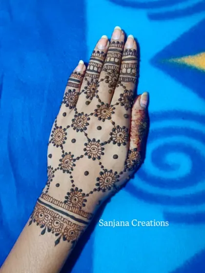 A simple yet beautiful net pattern design, perfect for someone who wants an elegant and understated look.