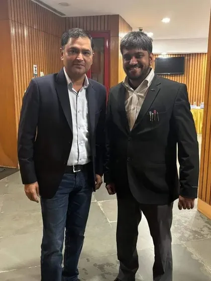 With Major Gaurav Arya at the event. His fearless commentary on defense and security matters is something I deeply respect.