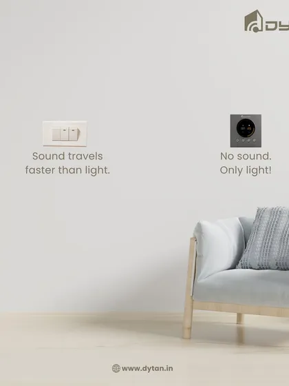 With my smart switches, there is no sound, only light. I replace the old "tick tock" of mechanical switches with silent, touch-sensitive controls for a more peaceful home.