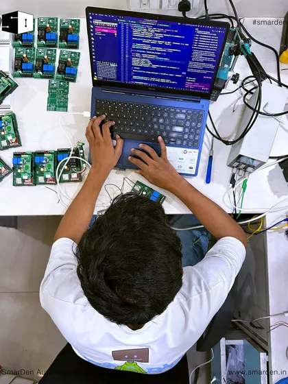 This is where the magic begins. Before our technology makes your life simpler, our engineers spend countless hours coding, testing, and perfecting every circuit board. We are an IoT company at our core, building innovation from the ground up.