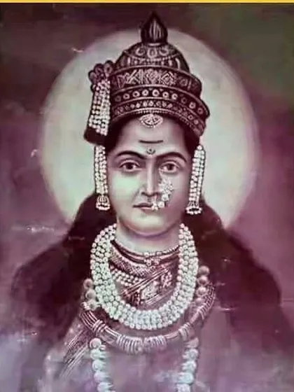A black and white version of my Renuka Mata painting. This monochrome study was the foundation for the final colored piece, focusing on her divine features and traditional jewelry.