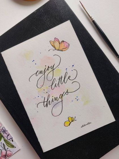 "Enjoy little things." A simple piece created with minimal supplies while visiting my native place in Kutch. A reminder that you don't need perfect conditions to create.