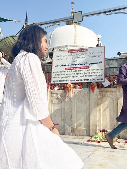 A moment of prayer at the Ajmer Sharif Dargah in Rajasthan. The peace and spiritual ambiance of such places are deeply moving.