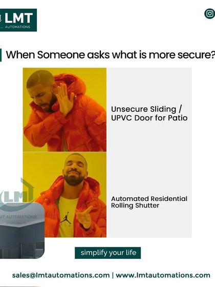 We believe in upgrading your home's security. This is why our automated residential rolling shutters are a much more secure and modern choice compared to standard sliding or UPVC doors for your patio.
