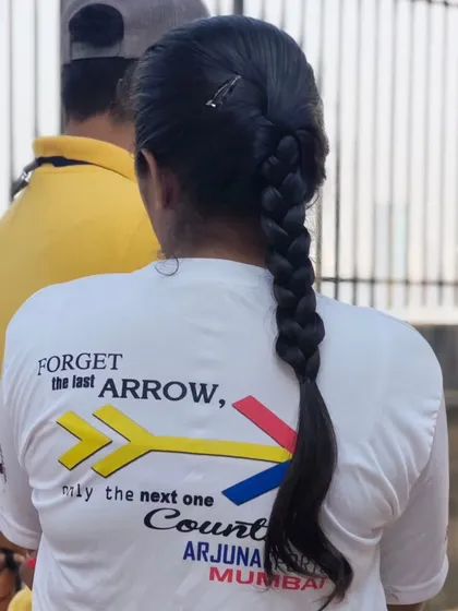 The back of our club shirt, a reminder to always stay focused on the present moment.