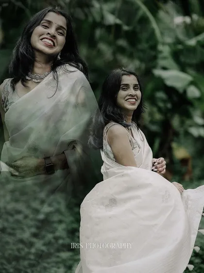 Another variation of the double exposure portrait, playing with transparency and composition to create a unique and memorable shot.