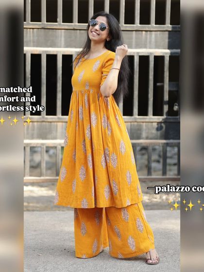 Unmatched comfort and effortless style. These yellow printed palazzo co-ords have it all, with a flowing fit that feels as good as it looks.