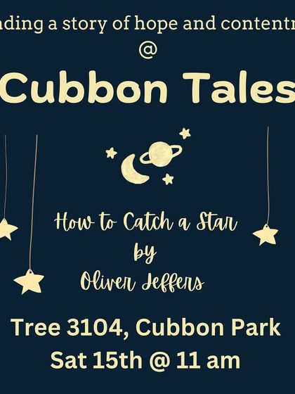 The poster for our 'How to Catch a Star' session. We often poll our community for book choices, making them collaborators in our curriculum.