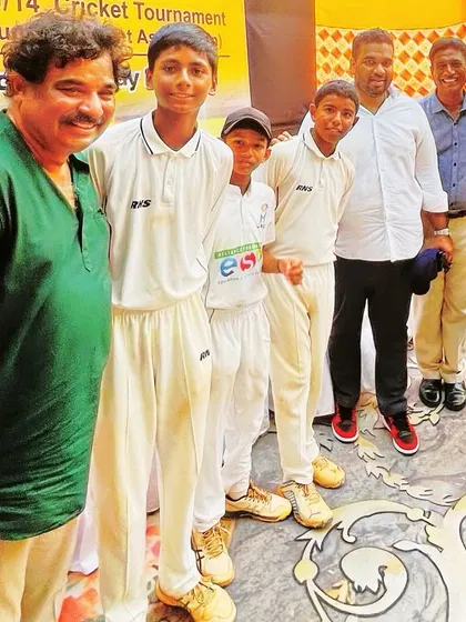 With the Mumbai Cricket Association U-14 Dombivli Centre squad. I was given the opportunity by MCA to conduct the camp and guide these talented boys.