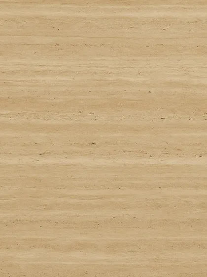 The soft, linear veins of Travertine marble. This particular stone is excellent for creating a sense of calm and openness in larger spaces, lending a quiet sense of luxury.