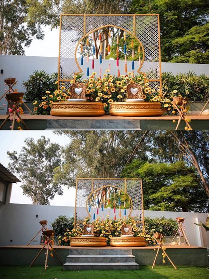 Joyful moments from Haldi ceremonies hosted at my venues. Whether in the grand lawn of The Farmhouse Collective or the cozy setting of The Backyard, there's plenty of space for this fun-filled tradition.