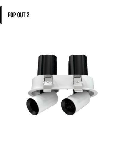 The Pop Out 2 is a rotatable round spotlight with 360-degree movability. This fixture offers unparalleled flexibility for directing light exactly where you need it.