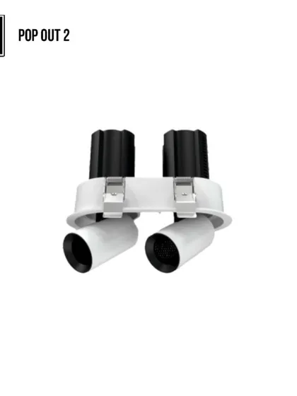 The Pop Out 2 is a rotatable round spotlight that offers unparalleled flexibility. Its 360-degree movability and dual-head design allow you to direct light precisely where it's needed.