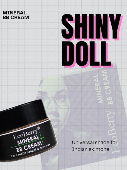 Achieve that "shiny doll" look with my Mineral BB Cream. It comes in a universal shade designed for a subtle, natural, and dewy finish on Indian skin.