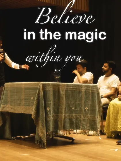 This image captures a key message I share in my coaching. The real magic isn't in the tricks; it's in the confidence and belief you have in yourself. My goal is to help you find and showcase that inner magic.