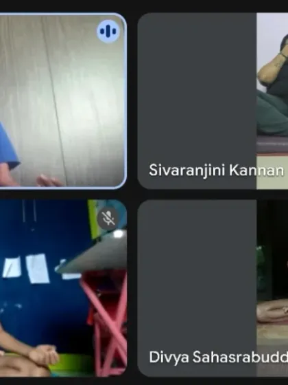 An online Pranayama session focusing on Nadi Shodhana (Alternate Nostril Breathing). This practice balances the left and right hemispheres of the brain, promoting clarity and calm.