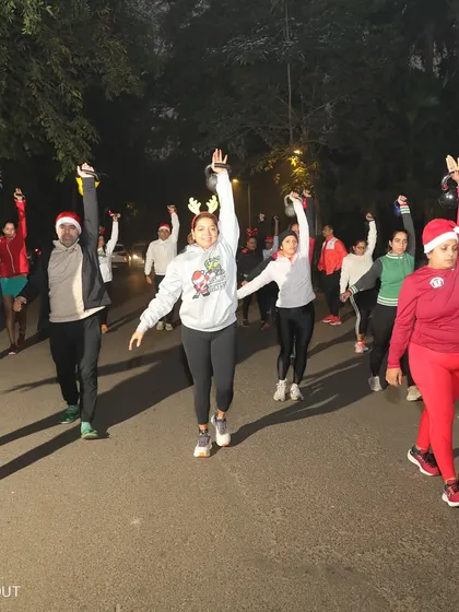 Our festive Santa workout, featuring kettlebell drills. Even during the holidays, we find fun ways to stay active and strong together.