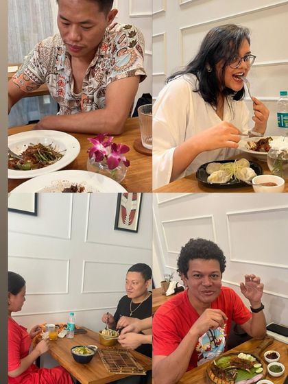 A collage of happy moments and shared meals with our guests at our old, smaller location. Your laughter and warmth filled the space and made it unforgettable.