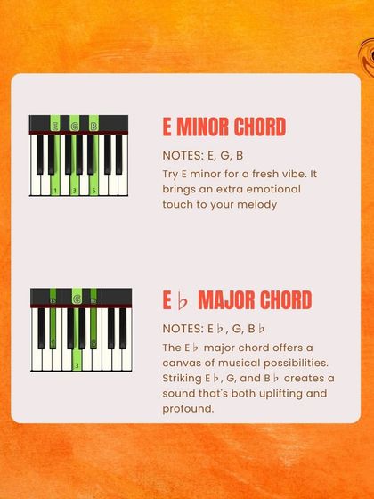 The E minor and Eb Major chords can bring an emotional touch or a canvas of new possibilities to your music.