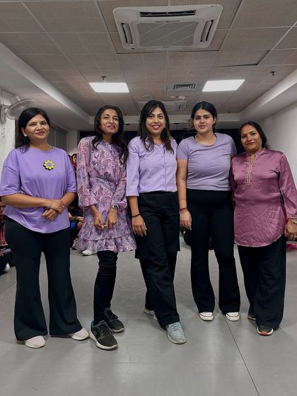 Our lovely ladies batch, all smiles after their performance at Dance Korner 6.0. The coordinated purple outfits added a beautiful touch to their graceful routine.