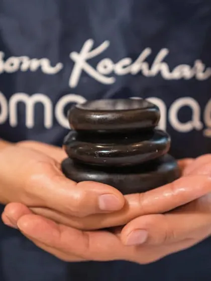 We hold the key to deep muscle relaxation in our hands. These smooth, heated basalt stones are the heart of our Hot Stone Massage, a therapy designed to release tension and restore energy flow throughout your body.