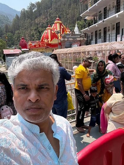 A selfie at the beautiful Kainchi Dham. Every visit to these holy places in the Himalayas feels like coming home.