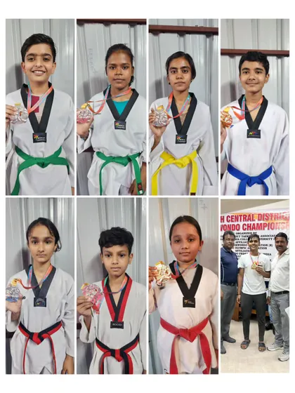 A collage of my medal winners from the District Taekwondo Championship held on June 4th, 2023.