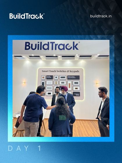 Our team greeting visitors on Day 1 of the Smart Home Expo. We were ready and excited to showcase our latest innovations.