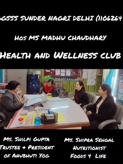 In a meeting with the school administration and my collaborator from Anubhuti Yog. We work together to create a comprehensive wellness program for the students.