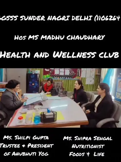 In a meeting with the school administration and my collaborator from Anubhuti Yog. We work together to create a comprehensive wellness program for the students.