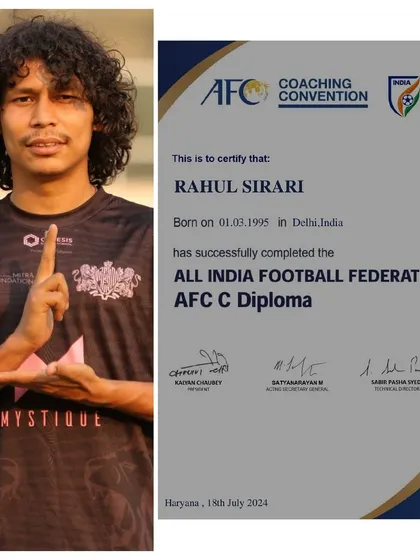 A proud moment for us as Coach Rahul Sirari successfully completes his AFC C license.