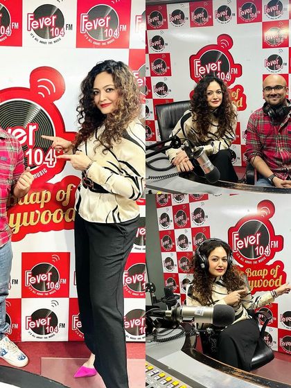 With RJ Shaayan Bhattacharya at the Fever 104 FM studio. I was excited to collaborate with him on the 'Superhero Show' to share my knowledge on image consulting and personal development.