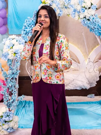 Hosting the naming ceremony for little Parv was an honor. I love creating a magical atmosphere with custom games like Musical Housie, making the day special for the baby and the entire family.