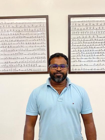 Our Ashtanga posters have found their home on the walls of our new studio. We are excited to welcome students for in-person sessions in this inspiring new space.