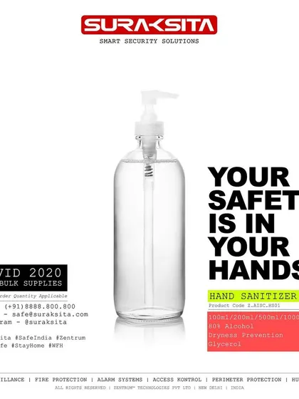 Maintain hygiene standards with our high-quality hand sanitizer, formulated with 80% alcohol for effective disinfection and added glycerol to prevent skin dryness. We supply it in various sizes, from 100ml to 1000ml bottles, to meet the bulk demands of any facility.