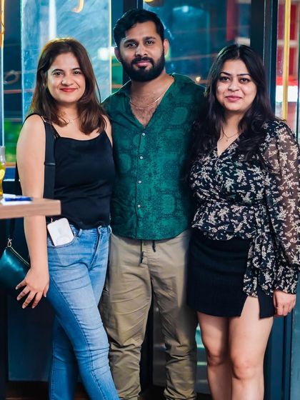 A group of friends having a great time together.