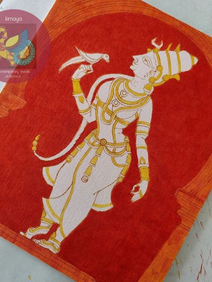 A duplicate of the red and yellow Meenakshi painting.