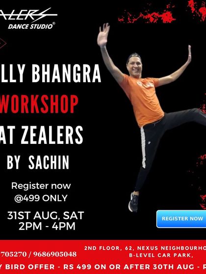 An early bird offer for our Bolly Bhangra workshop. We provide all the details on dates, times, and pricing to make it easy for you to join.
