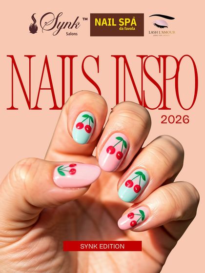 Fun and playful nail art perfect for a vibrant personality. This design features cute cherry patterns on alternating pastel pink and mint green nails, showing my ability to create whimsical, custom looks.