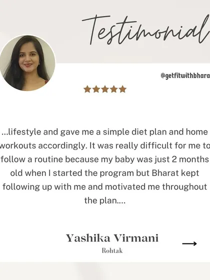 Yashika, a new mom, found it difficult to follow a routine with a 2-month-old baby. But my constant follow-ups and motivation helped her stay on the plan.