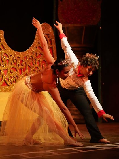 A moment for royalty. Our King and Queen from the Snow White ballet set the stage on fire with their powerful and graceful partner work.