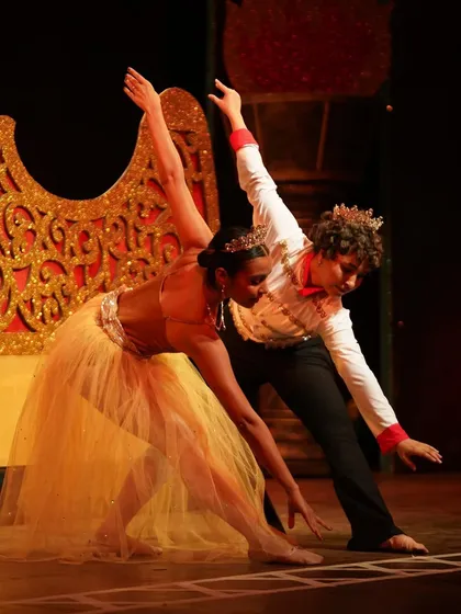 A moment for royalty. Our King and Queen from the Snow White ballet set the stage on fire with their powerful and graceful partner work.