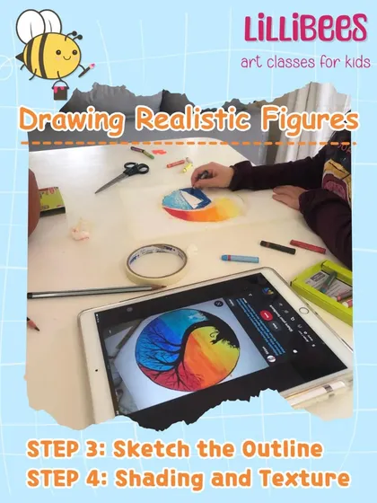 A step-by-step guide to drawing realistic figures, showing our methodical approach to teaching complex skills.
