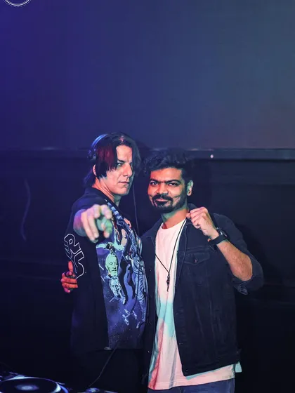 Another shot with DJ Aqeel. Learning from and playing with such an icon of the Indian DJ scene is always an inspiring experience.