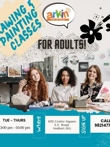 It's never too late to pick up a brush. This image captures the heart of my adult art classes: a relaxed, supportive space where you can unwind and connect with your creative side. I designed these sessions specifically for adults who are ready to explore drawing and painting, regardless of their past experience.