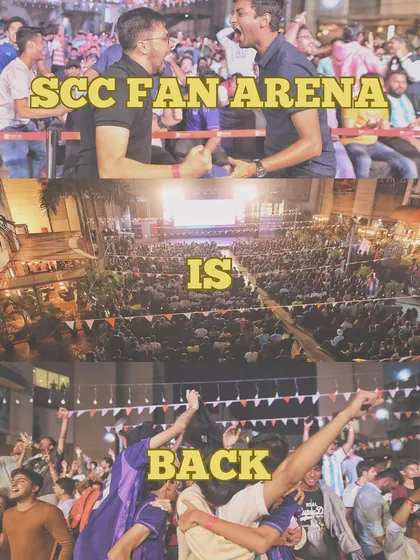 It's not just movies. Our SCC Fan Arena brings the stadium atmosphere to you. We host live open-air screenings of major cricket matches, where you can feel the energy of the crowd and cheer for Team India on the big screen.